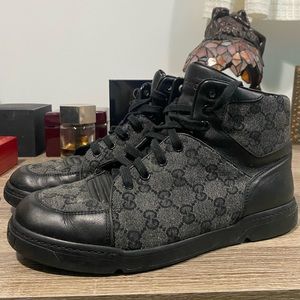 Gucci black leather boots